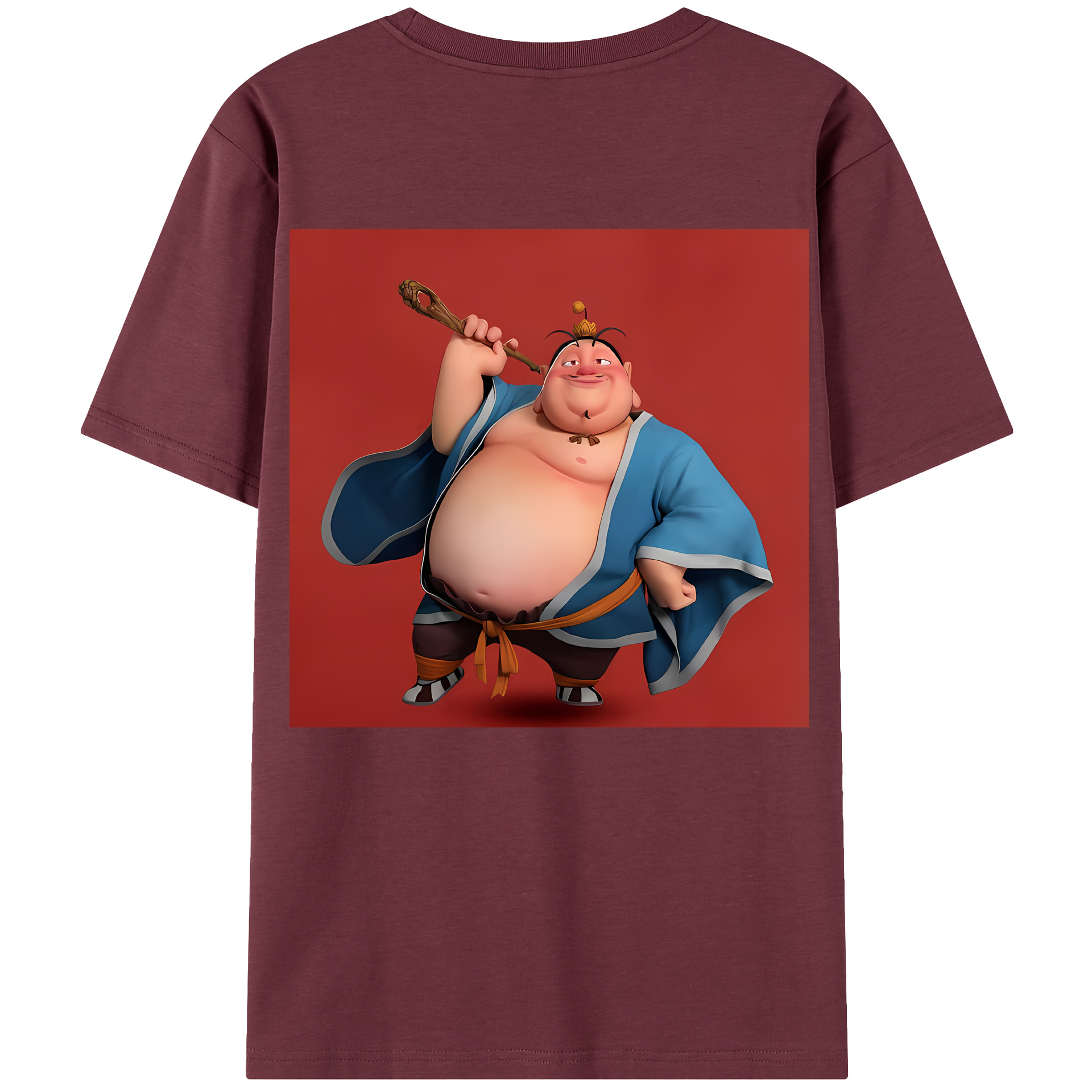 （画像用） Ne Zha 2 ナタ 魔童の大暴れ 綿100％半袖Tシャツ（背面プリント）